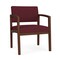 Lesro Lenox Wood Wide Guest Chair Wood Frame, Walnut, OH Wine Upholstery LW1201 - alternate 1